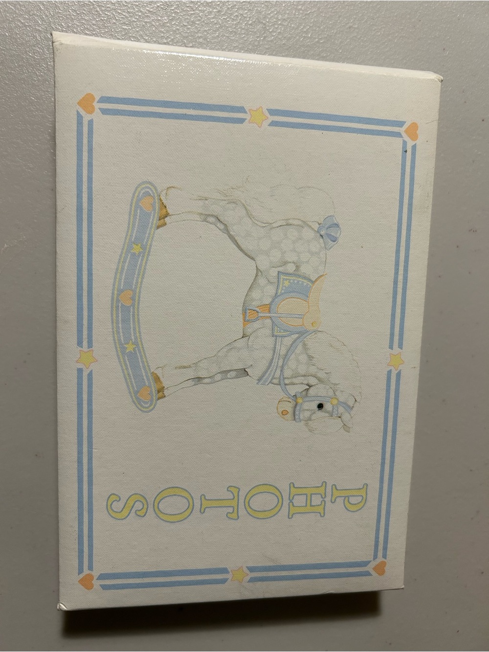 Vintage rocking horse photo album